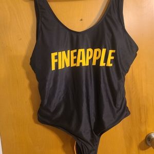 Shein 3x fine apple Pineapple bathingsuit